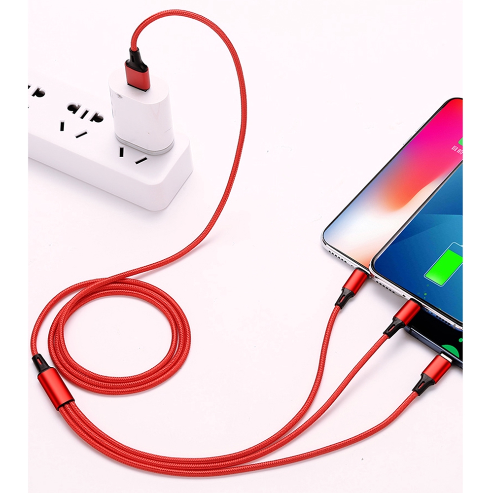 Dây cáp sạc USB Type-C 3 trong 1 dành cho Android