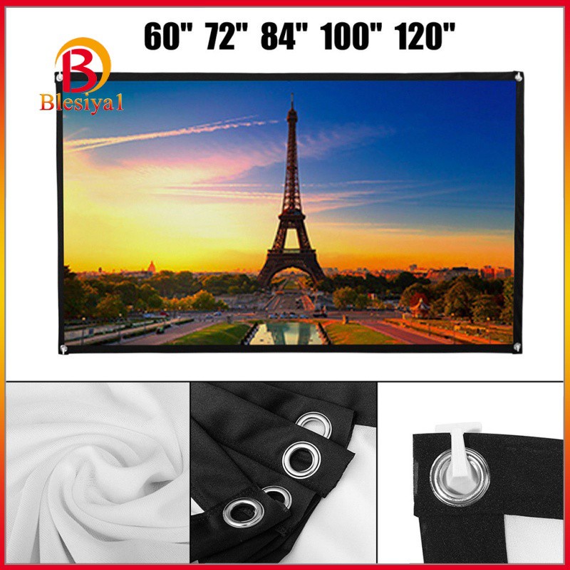 [BLESIYA1] Soft Projector Screen High Contrast Collapsible Hanging Hole Grommets 16:9 | BigBuy360 - bigbuy360.vn