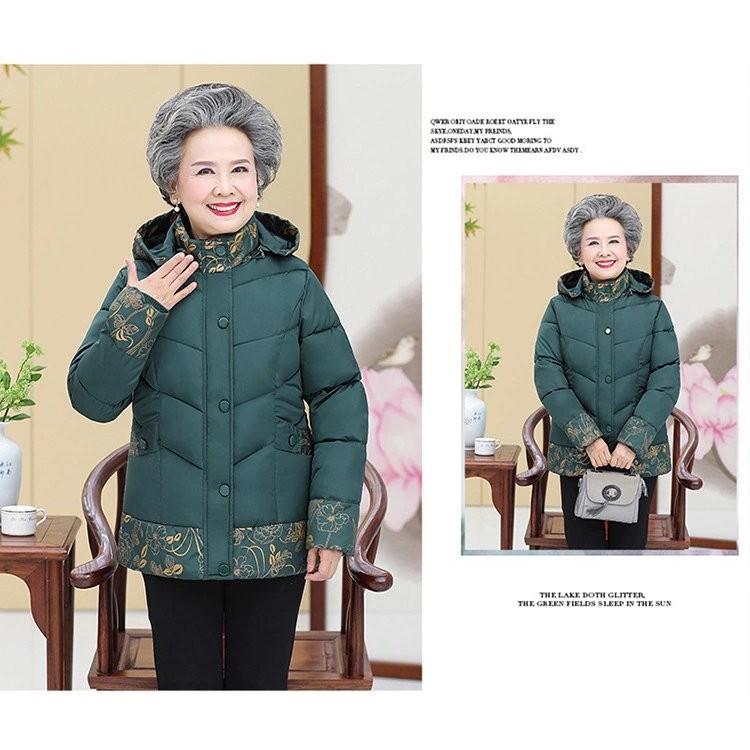 Áo phao cho nữ trung tuổi, Áo khoác mua đông cho người già, áo khoác ba lớp cực ấm AR42 | BigBuy360 - bigbuy360.vn