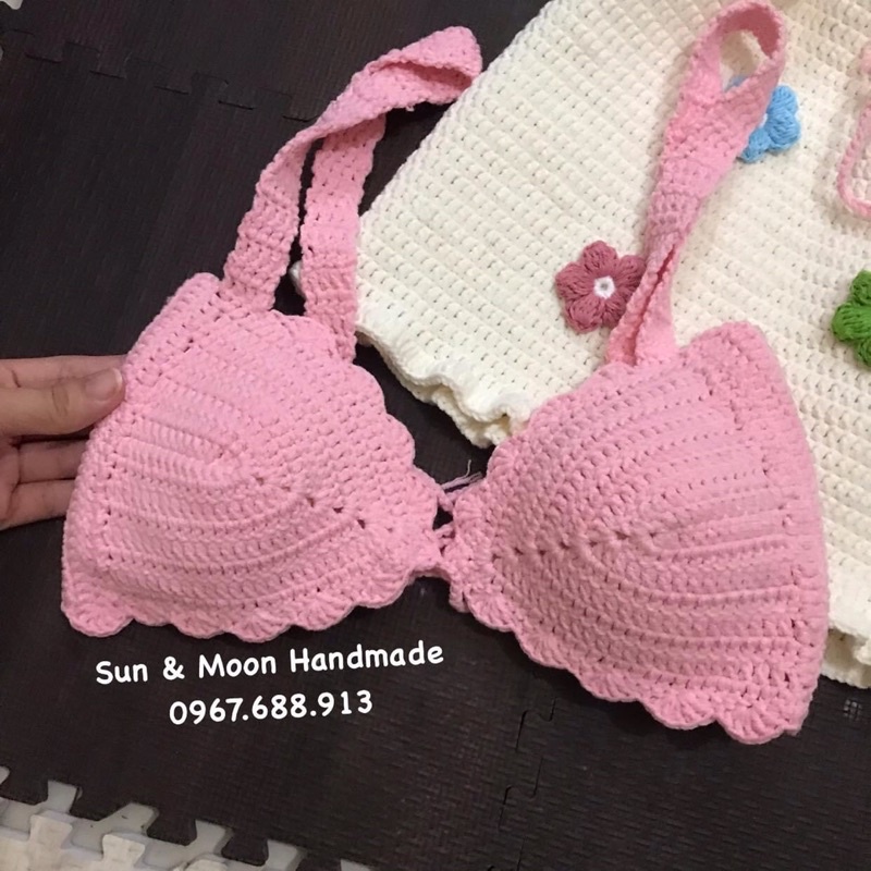 Set bikini len móc cho nữ . kèm feedback của khách