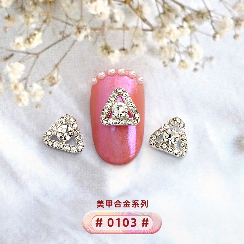 Phụ Kiện Trang Trí Móng Tay Bằng Hợp Kim Phối Đá Opal Thời Trang DIY