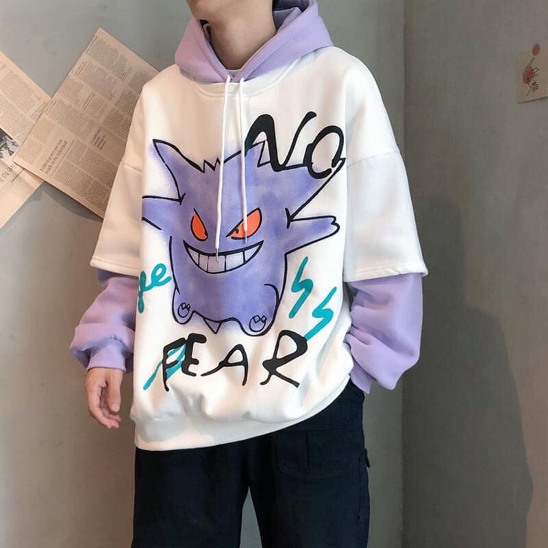 [ Mới Siêu Hot 2021 ] Áo hoodie nam nữ Unisex phối tay 2 lớp Pokemonn cực chất