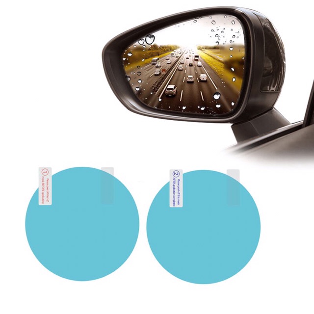 2 miếng Film dán gương chiếu hậu chống đọng nước khi trời mưa