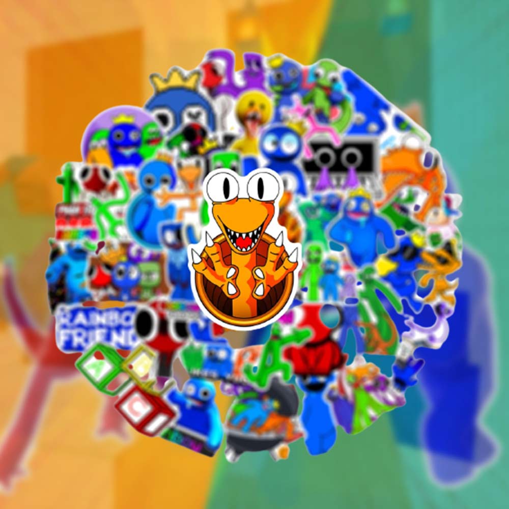 50 pcs Rainbow Friends Roblox Rainbow Friends Graffiti Stickers