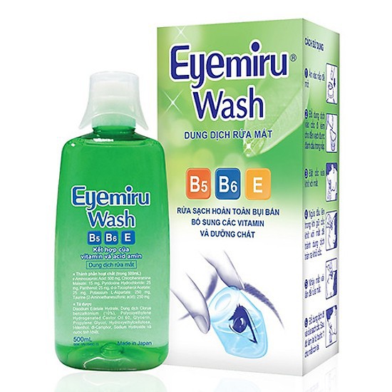 Dung Dịch Rửa Mắt Nhật Bản Eyemiru Wash : 500ml date : 2021