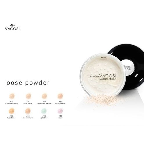 Phấn Phủ Dạng Bột VACOSI Natural Studio Powder