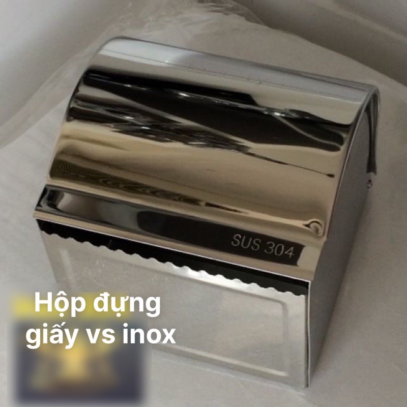 Hộp đựng giấy vệ sinh toilet inox sus 304 hàng đẹp dày