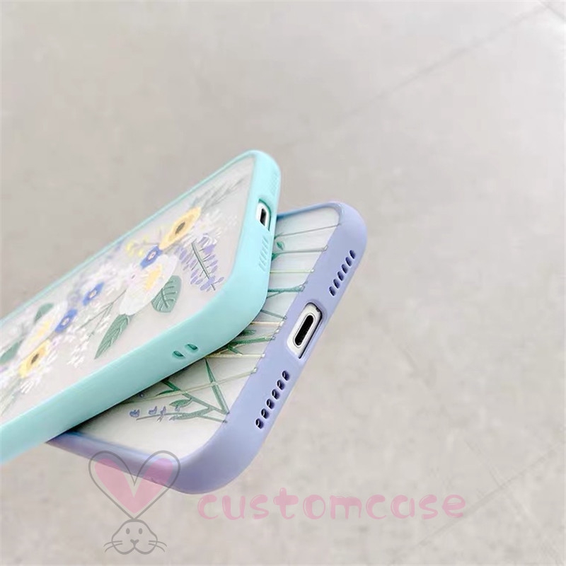 Camera Lens Protector Soft TPU Phone Case for iPhone 8 7 Plus 6 6s Plus IPhone 11 Pro Max X Xs Max XR SE Lavender Flower Case