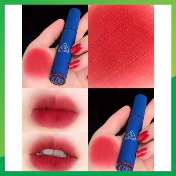 - Son Kem 3CE Neo - Retrolism 3 Màu Speak Up Vỏ Xanh - Classic Blue| Mun | _hanquocmypham2022