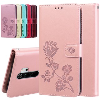 Bao da điện thoại nắp lật họa tiết hoa hồng cho Xiaomi Redmi Note 9T 10 10S 9S 9 8 7 Pro 8T 9A 9C 8A 7A 13C