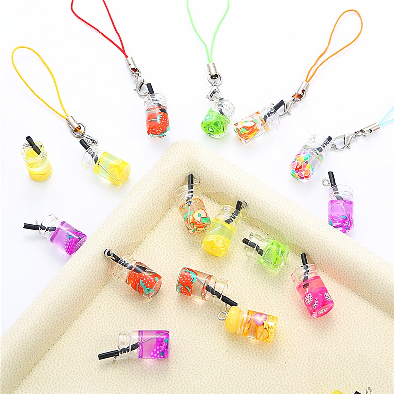 BEADIA Mặt Vòng cổ Lọ Điều Ước Thủy Tinh Mini Lấp Lánh (Có Lỗ)