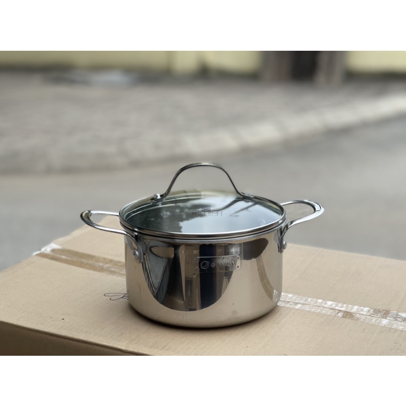 Nồi inox cao cấp 3 lớp đáy liền Trimax Elmich