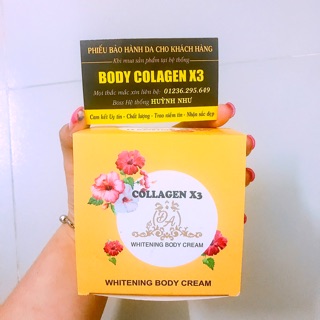 Kem body Collagen X3 chính hãng + phiếu bảo hành