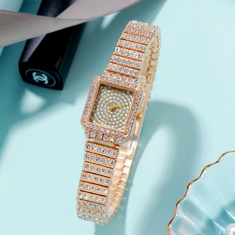 Đồng hồ nữ dây thép đính đá thời trang D-ZINER mặt vuông NTD36 xu hướng mới LINDO | WebRaoVat - webraovat.net.vn