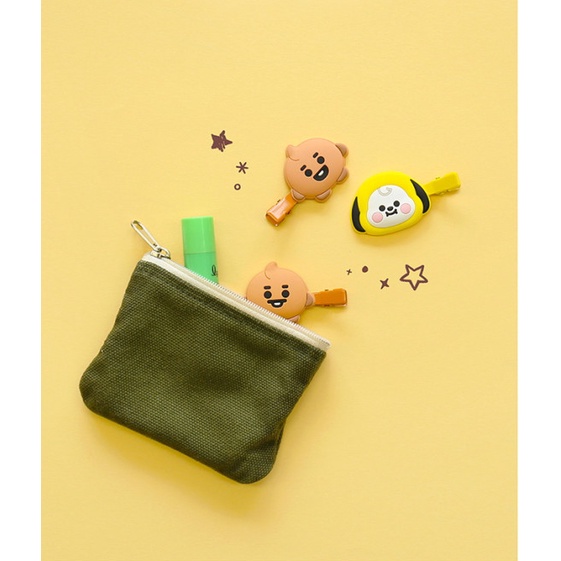 Bộ 1 / 2 Kẹp Tóc BTS BT21 Dễ Thương Cho Bé Gái