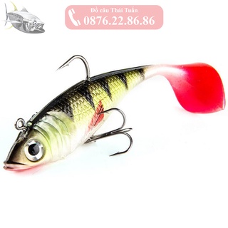 Mồi giả câu cá mềm gắn kèm lưỡi câu 3 tiêu Luya T 18g 10cm