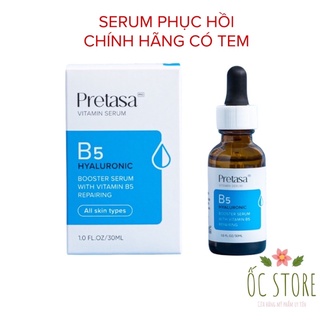 Serum Cấp Ẩm Phục Hồi Da Pretasa B5 30ml- Xanh