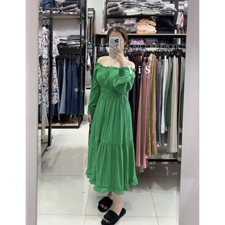 Đầm maxi nữ bẹt vai đi biển