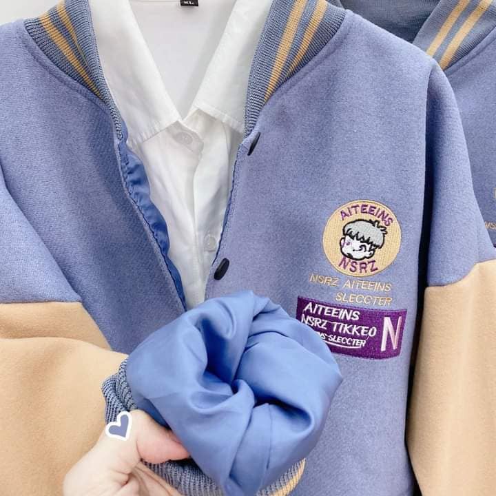 Áo Khoác Bomber AITEEN Xanh Dương Unisex