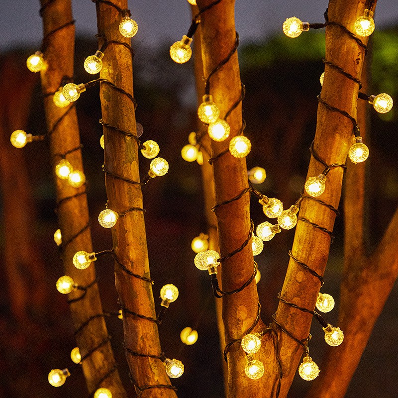 [Dài 10m] Dây Đèn Led Cherry Bọt Nước trang trí ngày Tết ánh sáng vàng, nhiều màu