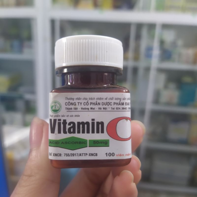 1 lọ Vitamin C Đại Uy bồi bổ sức khỏe, tăng sức đề kháng - Lọ 100 viên