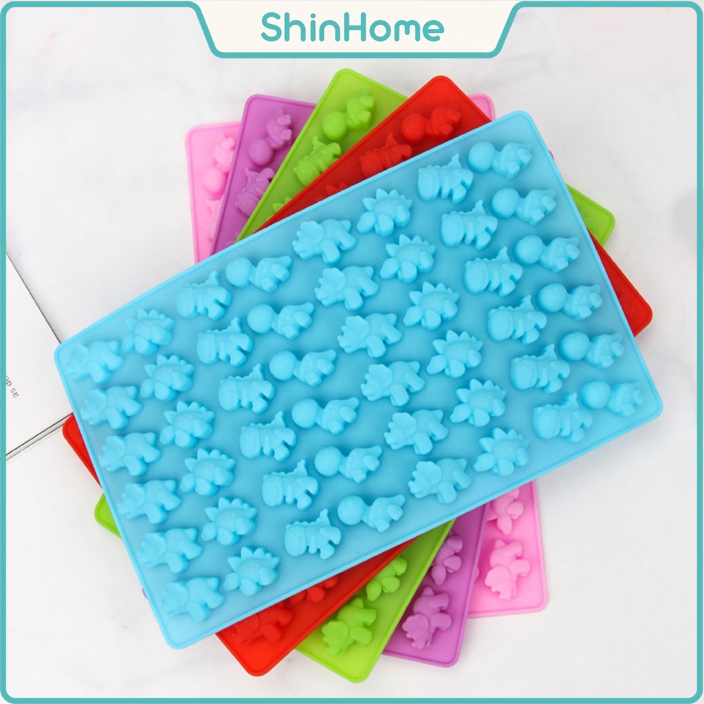 Khuôn silicon làm kẹo dẻo , thạch, socola - khủng long nhí