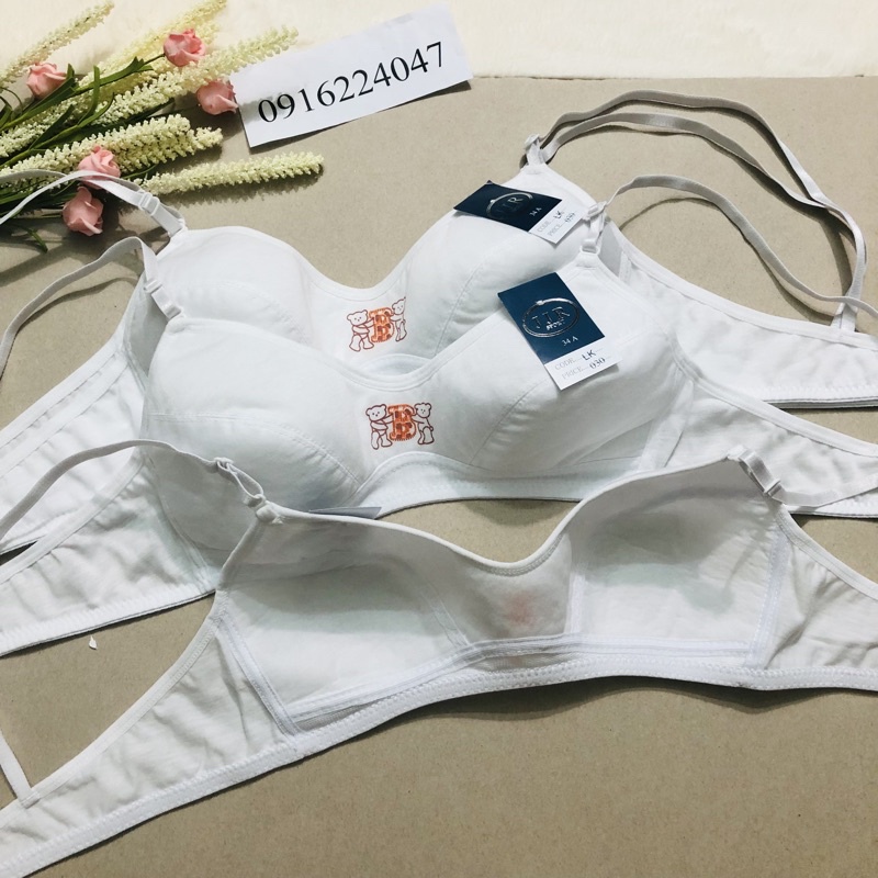 Áo ngực học sinh, Áo vải không gọng không đệm, Áo con gấu cotton