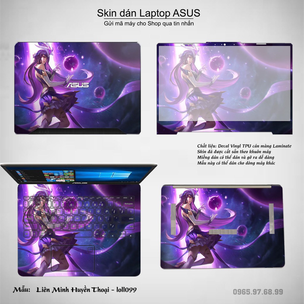 Skin dán Laptop Asus in hình Liên Minh Huyền Thoại _nhiều mẫu 14 (inbox mã máy cho Shop)