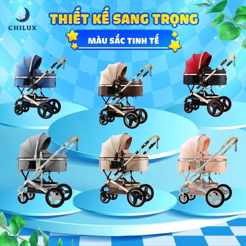 Xe đẩy CHILUX V1 6, xe đẩy đa năng cho bé CHILUX V1 6 nhiều chế độ tiện dụng, sang trọng