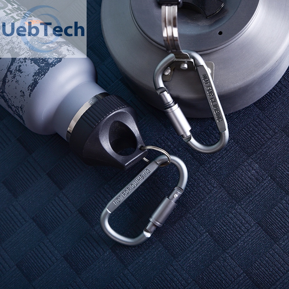 Bộ 6 cái vòng khóa bấm chữ D bằng hợp kim nhôm D EDC hỗ trợ balo leo núi du lịch cắm trại ngoài trời đa năng