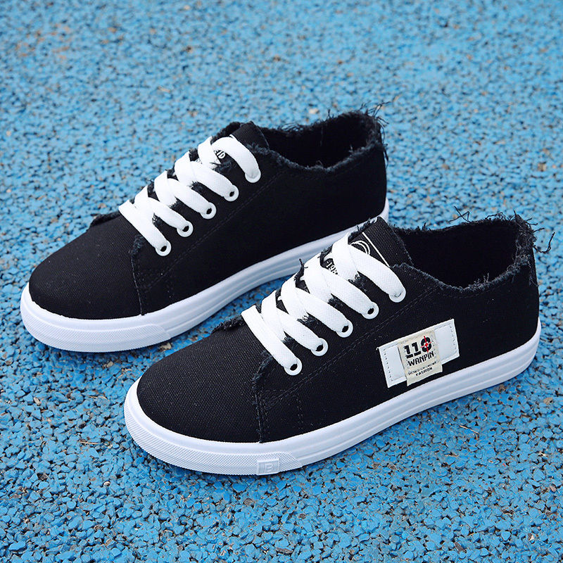 Giày thể thao vải đế bằng thời trang đường phố năng động cho nữ
