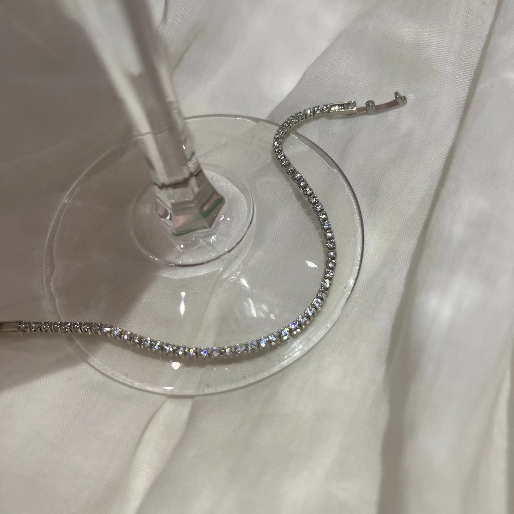 Vòng Tay Đính Đá Zircon Lấp Lánh Dễ Phối Đồ Thời Trang Cao Cấp Cho Nữ