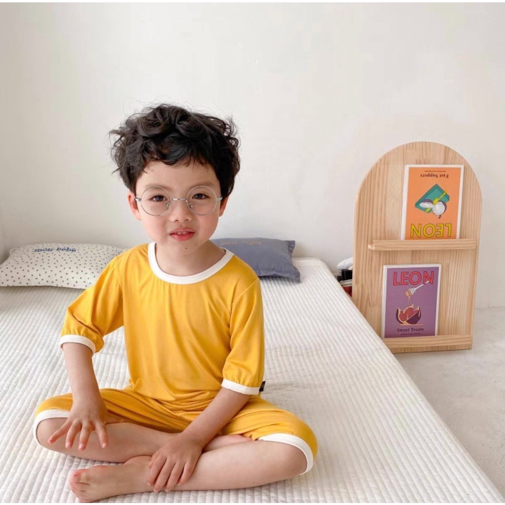 Bộ Quần Áo Trẻ Em Minky Mom Lửng Viền 2 Cho Bé Chất Thun Lạnh Siêu Mềm Mịn Mát