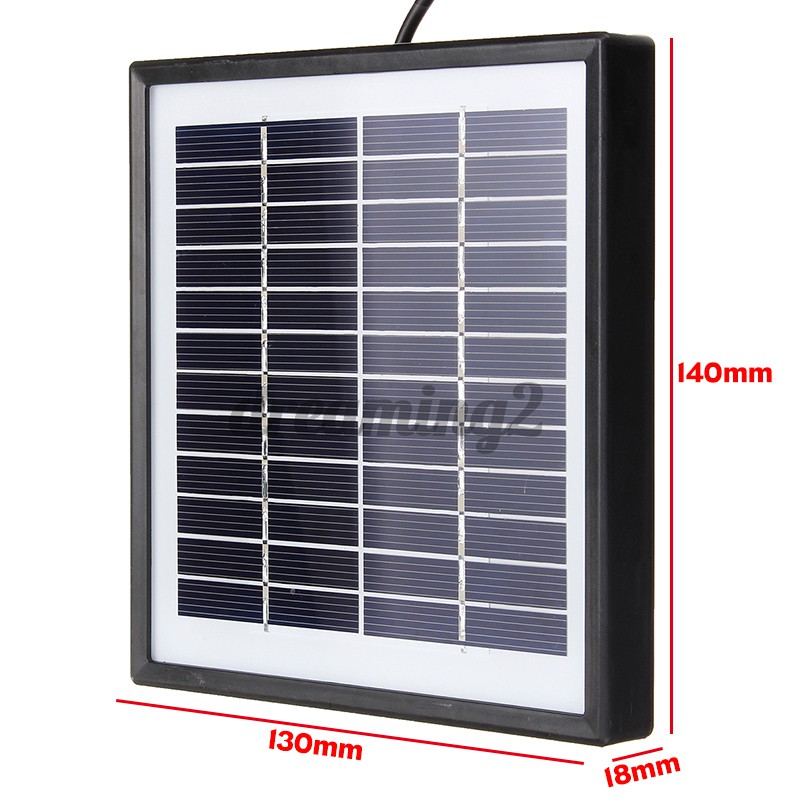 Tấm pin năng lượng mặt trời nhỏ gọn bằng Poysilicon loại A 140x130 X 18mm 5w 12v kèm