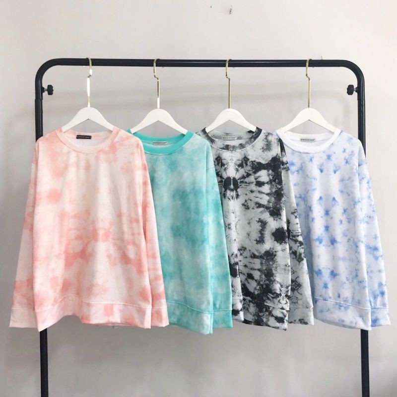 SWEATER LOANG MÀU ULZZANG - SWEATER TIE DYE UNISEX NAM NỮ