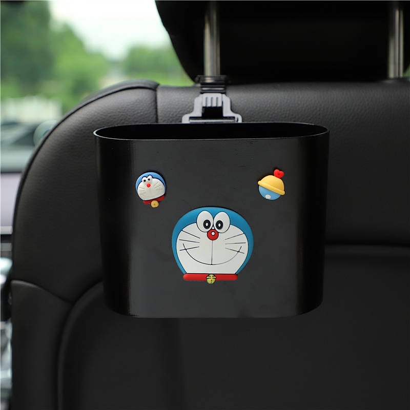Foldable Car Trash Can Retractable Car Supplies Shopping Bags Hanging Car Seat Rear Cartoon Storage Auto department store supplies