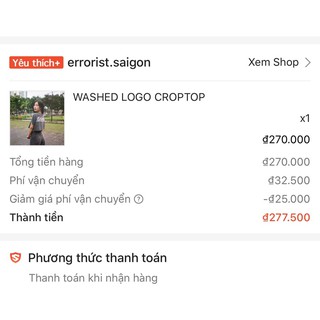ÁO CROPTOP CỦA ERRORIST