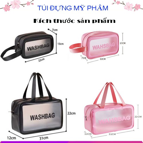 Túi Đựng Mỹ Phẩm, Đồ Trang Điểm Du Lịch, Washbag Trong Suốt - Chống Nước