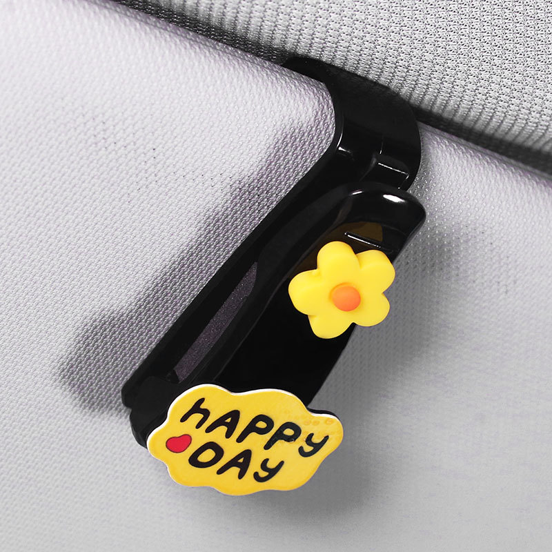 Kẹp Giữ Mắt Kính Họa Tiết Hoạt Hình Bằng ABS Cho Xe Hơi 2020