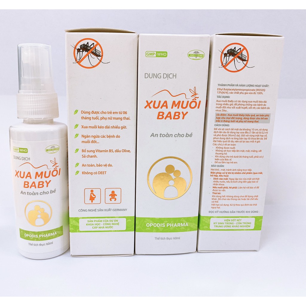 Dung dịch Xua Muỗi Baby - An toàn cho bé 60ml