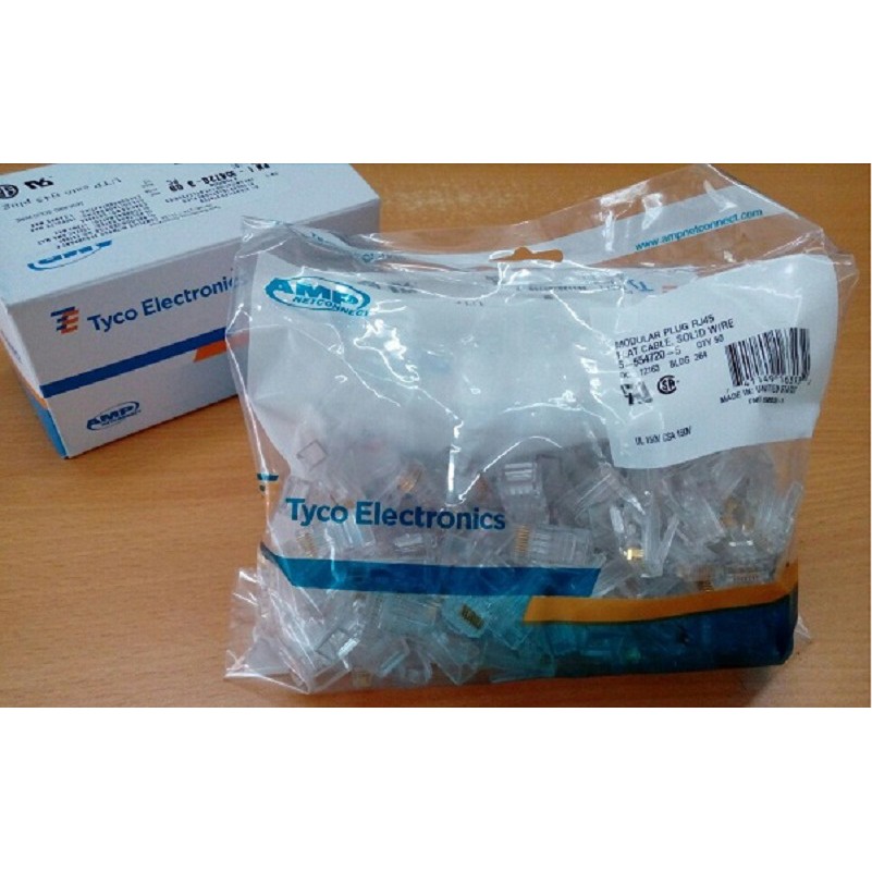 Hạt mạng AMP RJ45 giá rẻ 100 hạt