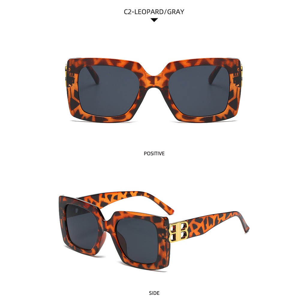 Kính mát gọng vuông lớn phong cách Âu Mỹ thời trang cá tính cho nữ