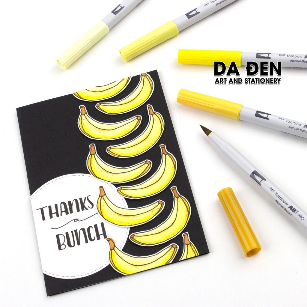 [DA ĐEN] Bộ 5 Bút Dual Marker Tombow ABT Pro - Yellow Tones