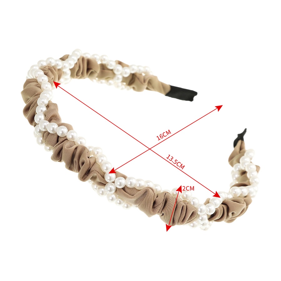 Băng đô cài tóc vải nhung đính hạt ngọc trai nhân tạo phong cách Hàn Quốc mới