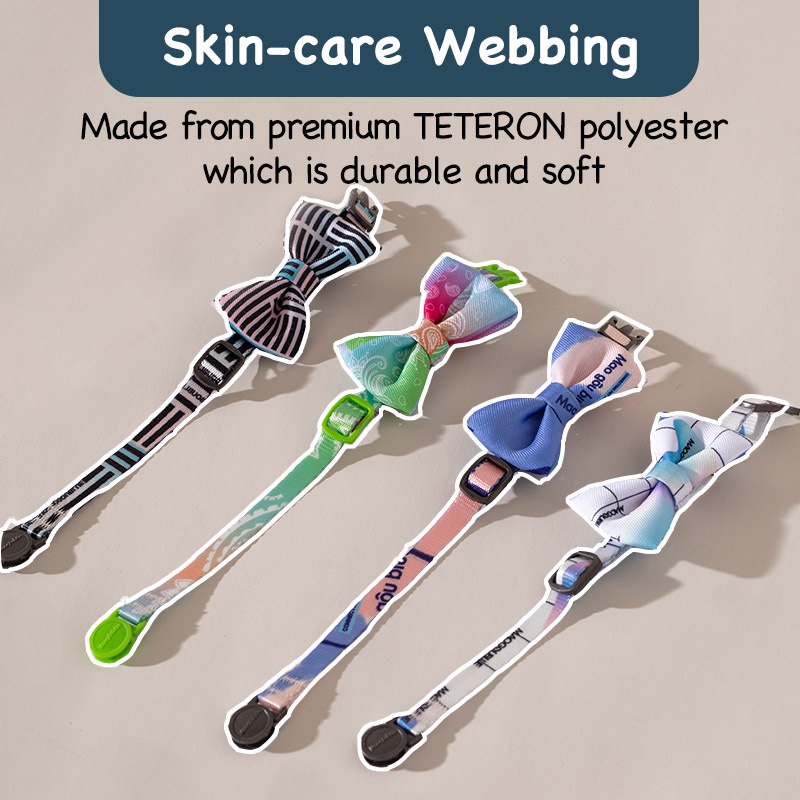 HamshMoc Vòng cổ hình nơ mềm mại dễ thương cho thú cưng