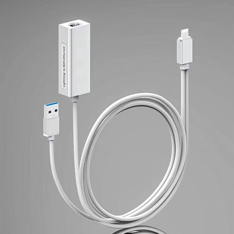 Dây Cáp Chuyển Đổi Cổng Lightning Sang Cổng Rj45 Cho Điện Thoại / Máy Tính Bảng / Ipad / Máy Tính Bảng / Máy Tính Bảng / Cổng Ethernet Dài 100m | BigBuy360 - bigbuy360.vn