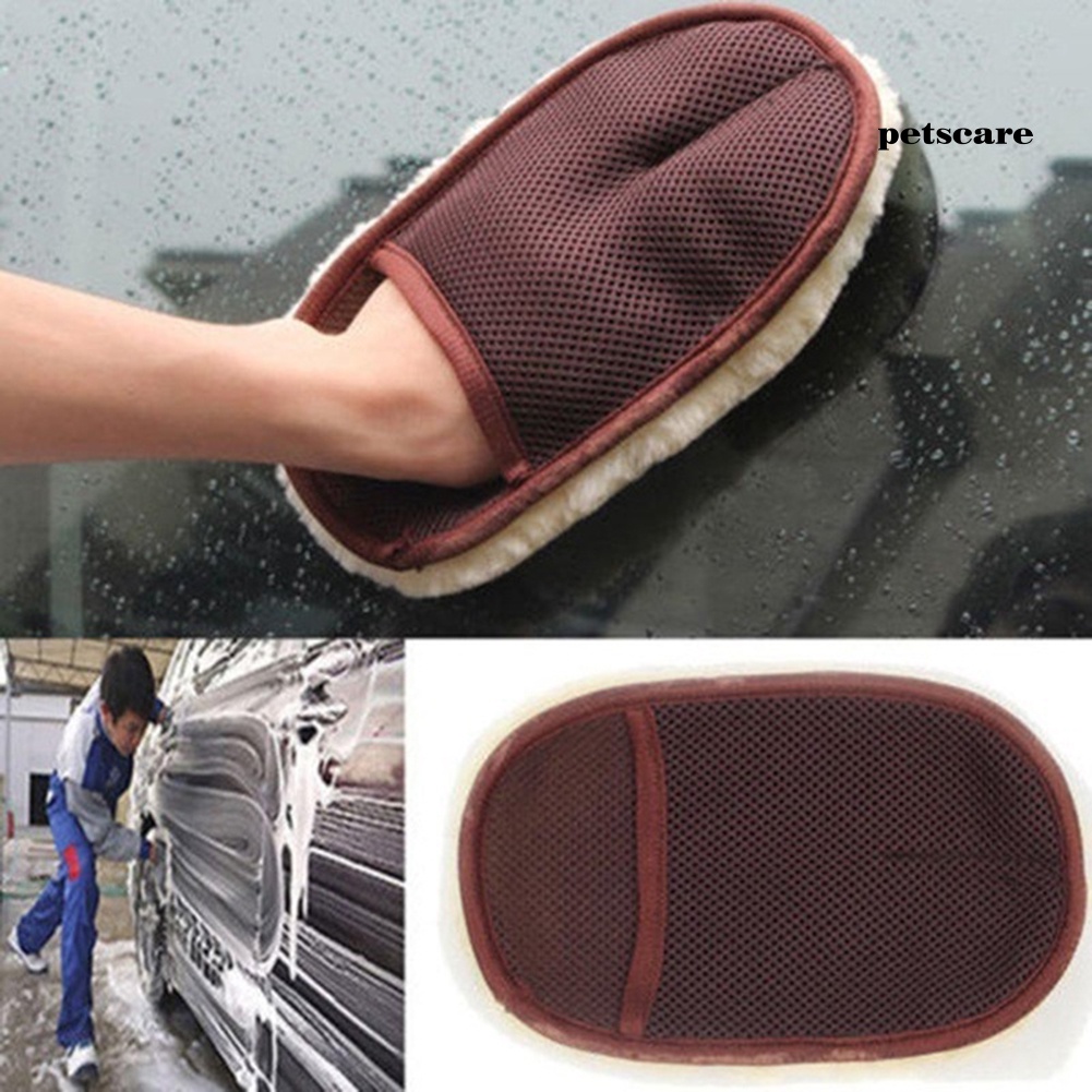 【PTX】Soft Mitten Plush Water Absorption Car Vehicle Cleaning Washing Brush Glove