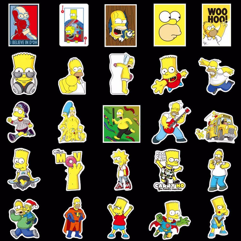 Nhãn Dán Trang Trí Hình Nhân Vật Hoạt Hình Simpson