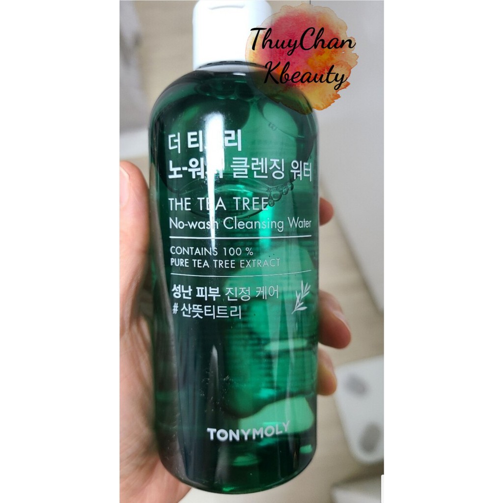 (#Tonymoly) Nước tẩy trang tràm trà Tonymoly The Tea Tree No-Wash Cleansing Water 300ml