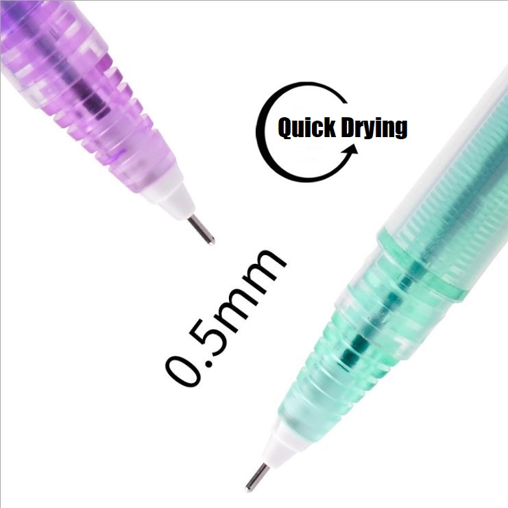 Bút gel màu 0,5mm làm khô nhanh bút gel mờ thân bút dung tích lớn đài phun nước